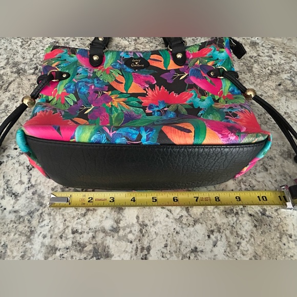 NWOT Juicy Couture Faux Tropical Floral Satchel Crossbody Bag Purse - Picture 12 of 12